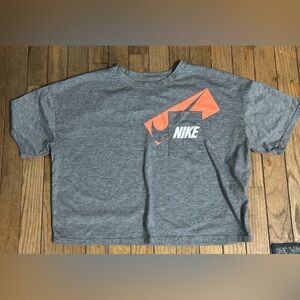 Nike Gray Dri-FIT Tee with Black Logo